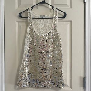 Silver and gold tank top